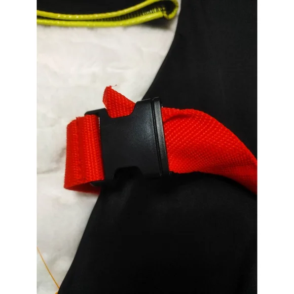 Forplay Women's L-XL Black Firefighter Hose Handler Costume with Red Belt - Picture 9 of 11